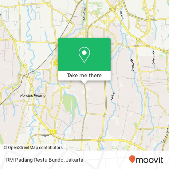 RM Padang Restu Bundo, Jalan RS Fatmawati Kebayoran Baru Jakarta 12150 map