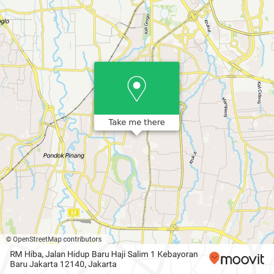 RM Hiba, Jalan Hidup Baru Haji Salim 1 Kebayoran Baru Jakarta 12140 map