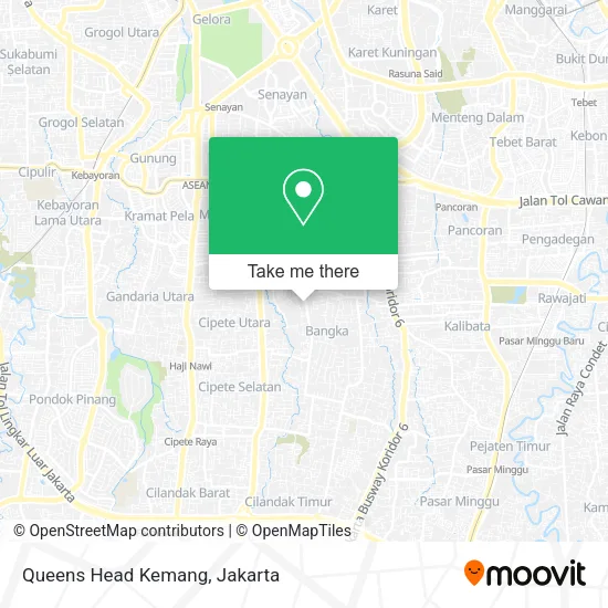 Queens Head Kemang map