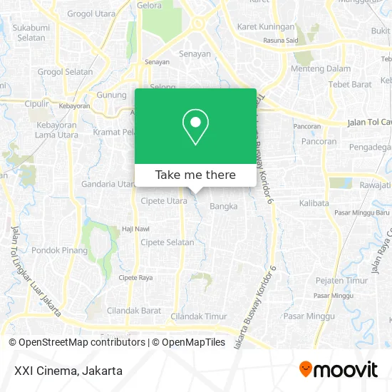 XXI Cinema map