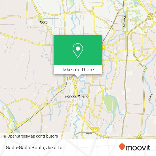 Gado-Gado Boplo, Jalan Bintaro Raya Jagakarsa Jakarta 12240 map