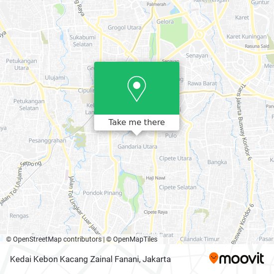 Kedai Kebon Kacang Zainal Fanani map