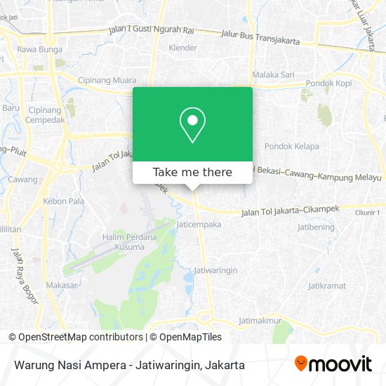 Warung Nasi Ampera - Jatiwaringin map