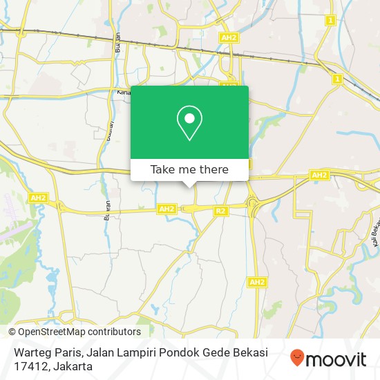 Warteg Paris, Jalan Lampiri Pondok Gede Bekasi 17412 map