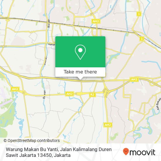 Warung Makan Bu Yanti, Jalan Kalimalang Duren Sawit Jakarta 13450 map