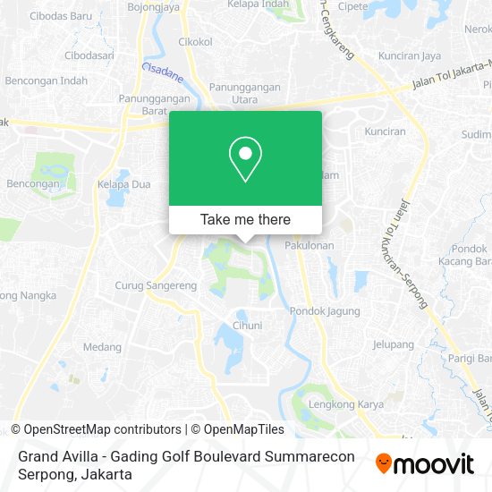 Grand Avilla - Gading Golf Boulevard Summarecon Serpong map