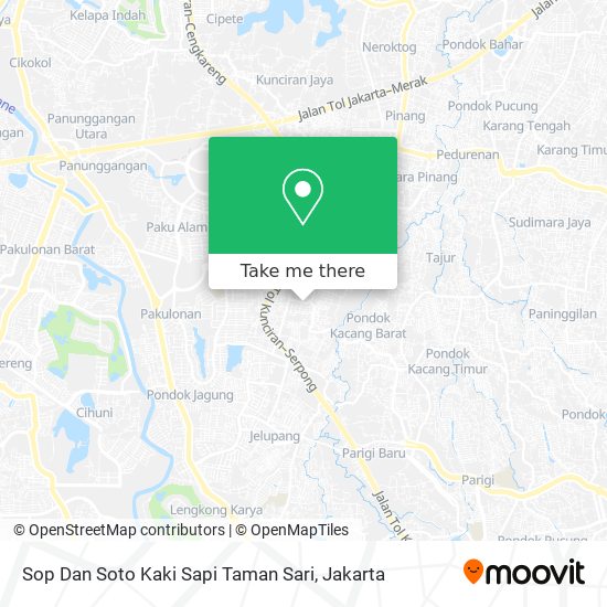 Sop Dan Soto Kaki Sapi Taman Sari map