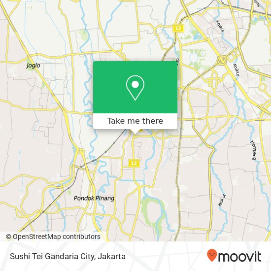 Sushi Tei Gandaria City map