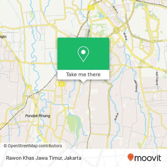 Rawon Khas Jawa Timur, Jalan Radio 4 Kebayoran Baru Jakarta 12130 map