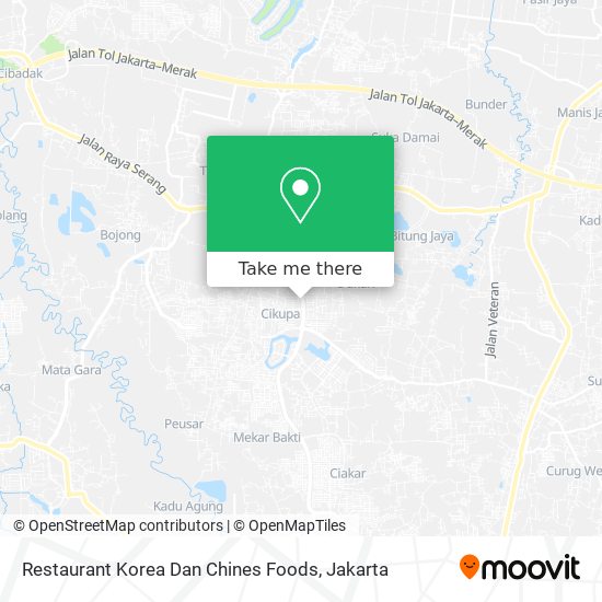 Restaurant Korea Dan Chines Foods map
