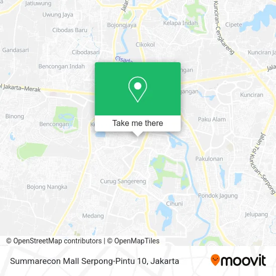 Summarecon Mall Serpong-Pintu 10 map