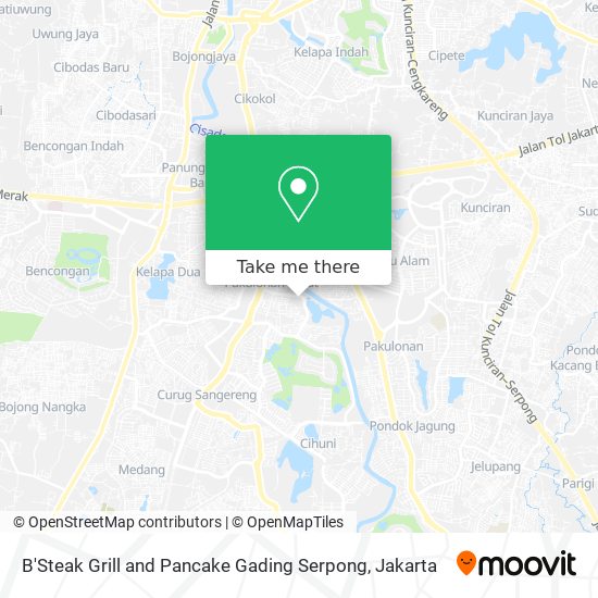 B'Steak Grill and Pancake Gading Serpong map