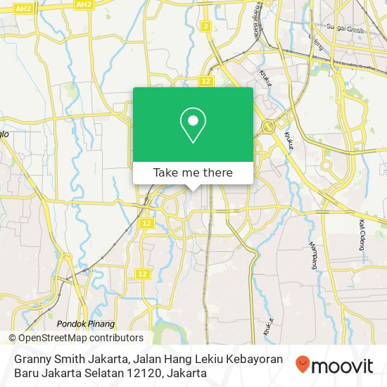 Granny Smith Jakarta, Jalan Hang Lekiu Kebayoran Baru Jakarta Selatan 12120 map