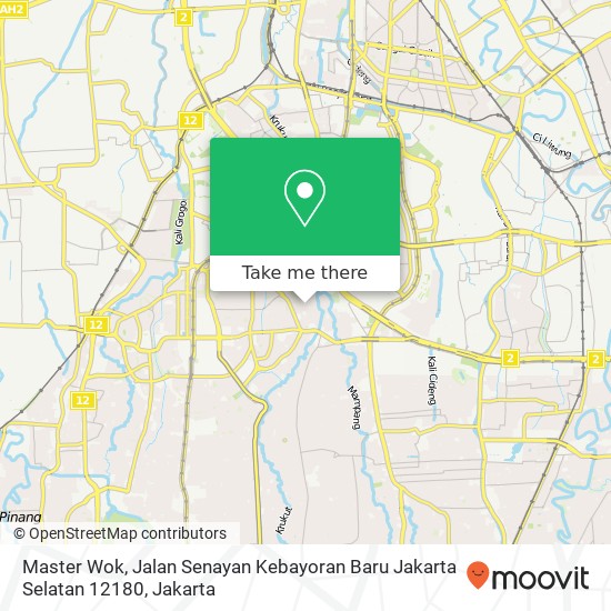 Master Wok, Jalan Senayan Kebayoran Baru Jakarta Selatan 12180 map