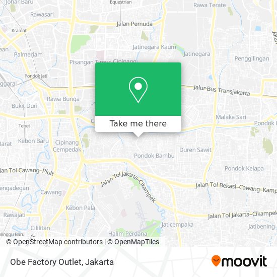 Obe Factory Outlet map