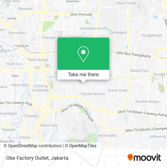 Obe Factory Outlet map