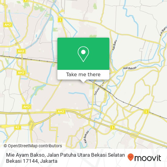 Mie Ayam Bakso, Jalan Patuha Utara Bekasi Selatan Bekasi 17144 map