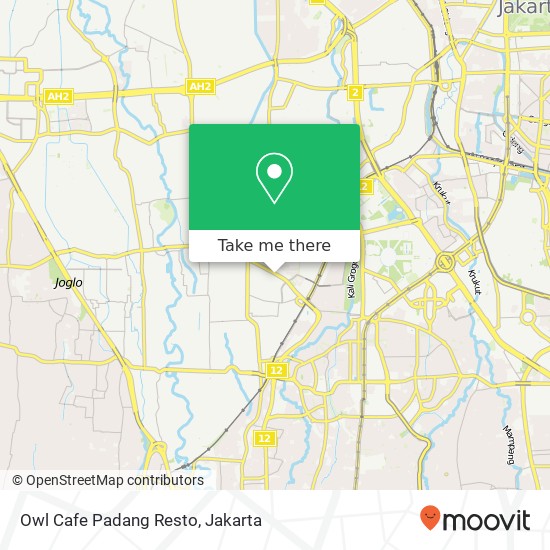 Owl Cafe Padang Resto, Jalan Letjen Soepono Kebayoran Lama Jakarta 12210 map