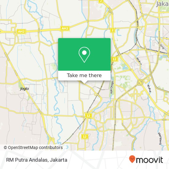 RM Putra Andalas, Jalan Kebon Nanas 5 Kebayoran Lama Jakarta 12210 map