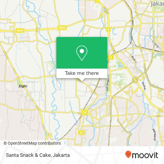 Santa Snack & Cake, Kebayoran Lama Jakarta 12210 map