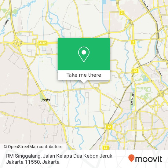 RM Singgalang, Jalan Kelapa Dua Kebon Jeruk Jakarta 11550 map