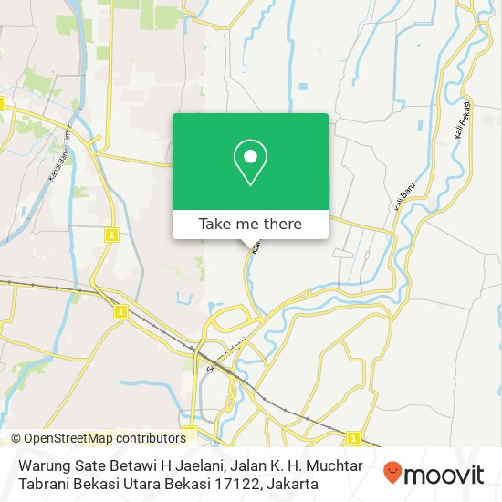 Warung Sate Betawi H Jaelani, Jalan K. H. Muchtar Tabrani Bekasi Utara Bekasi 17122 map