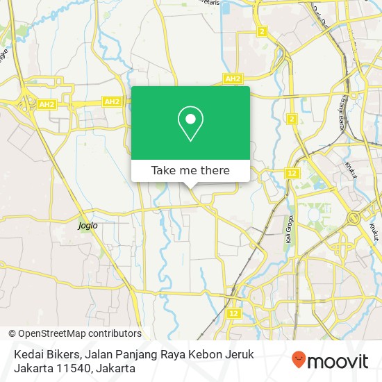 Kedai Bikers, Jalan Panjang Raya Kebon Jeruk Jakarta 11540 map