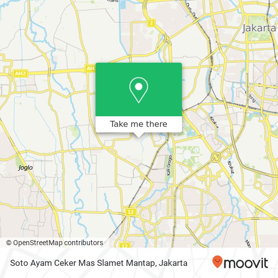 Soto Ayam Ceker Mas Slamet Mantap, Jalan Tanah Baru 1 Kebayoran Lama Jakarta 12210 map