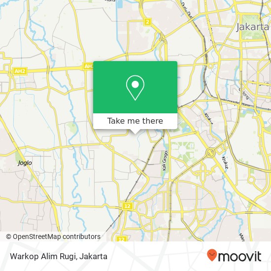 Warkop Alim Rugi, Jalan Tanah Baru 1 Kebayoran Lama Jakarta 12210 map