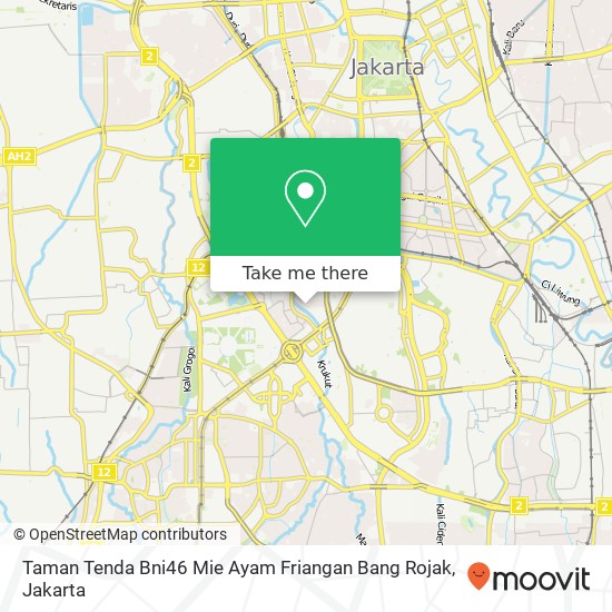 Taman Tenda Bni46 Mie Ayam Friangan Bang Rojak, Tanah Abang Jakarta Pusat 10220 map