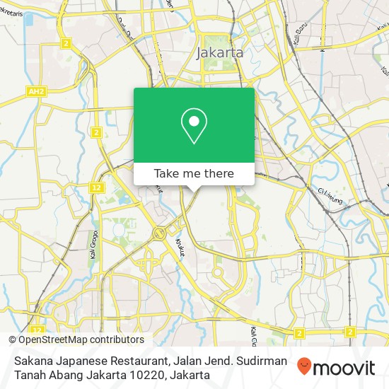 Sakana Japanese Restaurant, Jalan Jend. Sudirman Tanah Abang Jakarta 10220 map