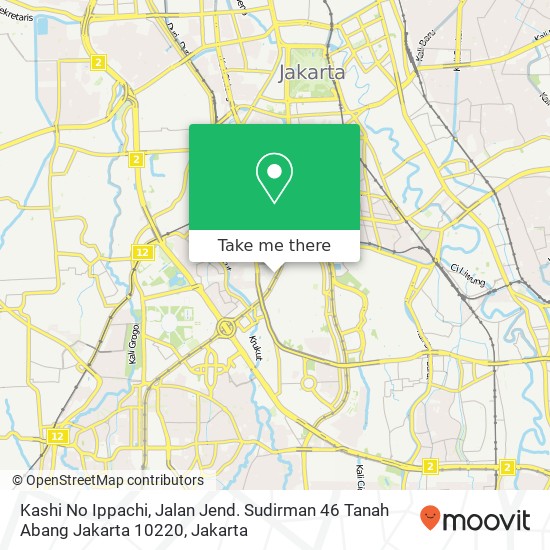 Kashi No Ippachi, Jalan Jend. Sudirman 46 Tanah Abang Jakarta 10220 map