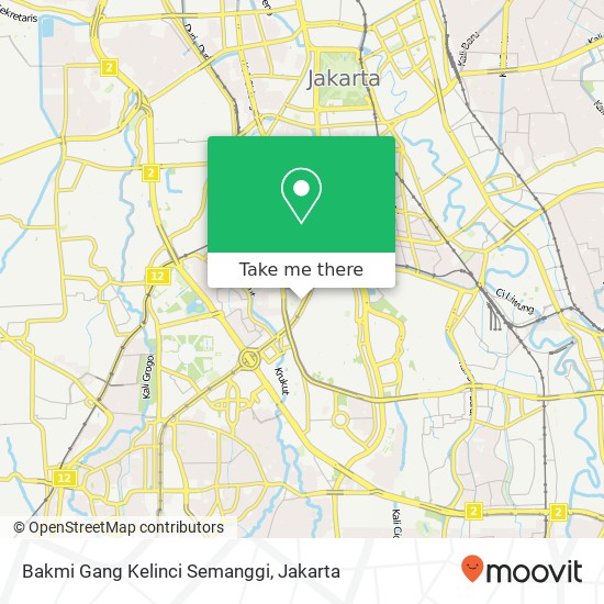 Bakmi Gang Kelinci Semanggi, Tanah Abang Jakarta Pusat 10220 map