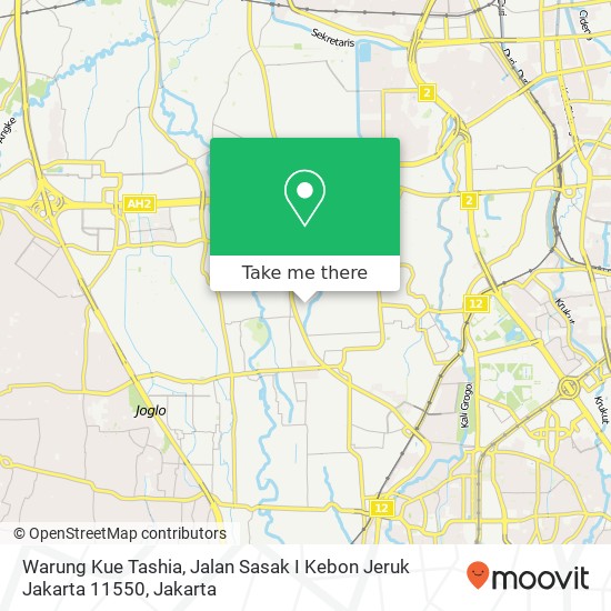 Warung Kue Tashia, Jalan Sasak I Kebon Jeruk Jakarta 11550 map