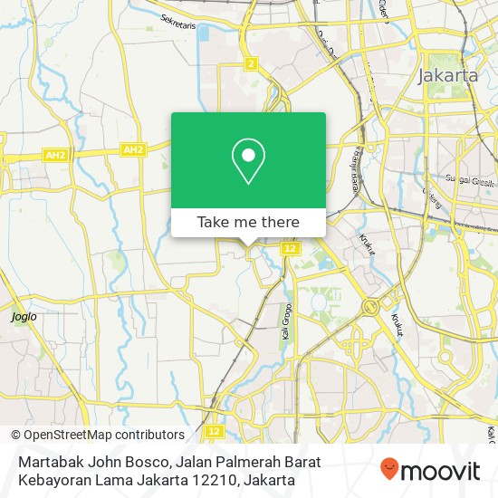 Martabak John Bosco, Jalan Palmerah Barat Kebayoran Lama Jakarta 12210 map