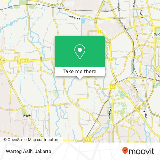 Warteg Asih, Jalan Anggrek Kebon Jeruk Jakarta map