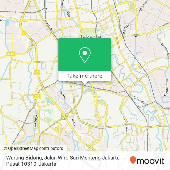 Warung Bidong, Jalan Wiro Sari Menteng Jakarta Pusat 10310 map