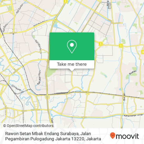 Rawon Setan Mbak Endang Surabaya, Jalan Pegambiran Pulogadung Jakarta 13220 map