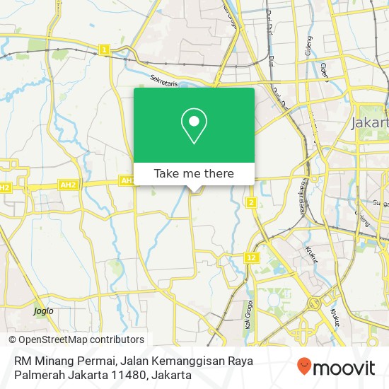 RM Minang Permai, Jalan Kemanggisan Raya Palmerah Jakarta 11480 map