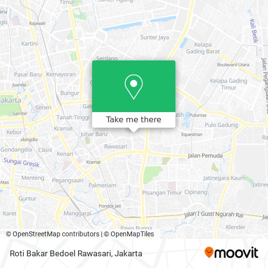 Roti Bakar Bedoel Rawasari map