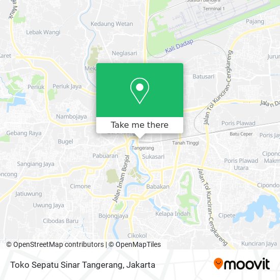 Toko Sepatu Sinar Tangerang map