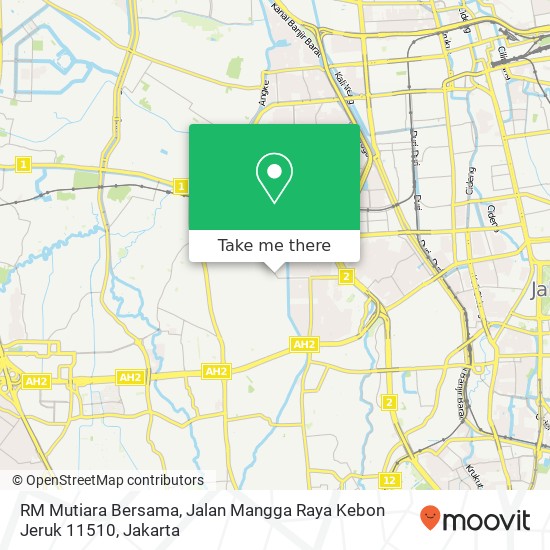 RM Mutiara Bersama, Jalan Mangga Raya Kebon Jeruk 11510 map