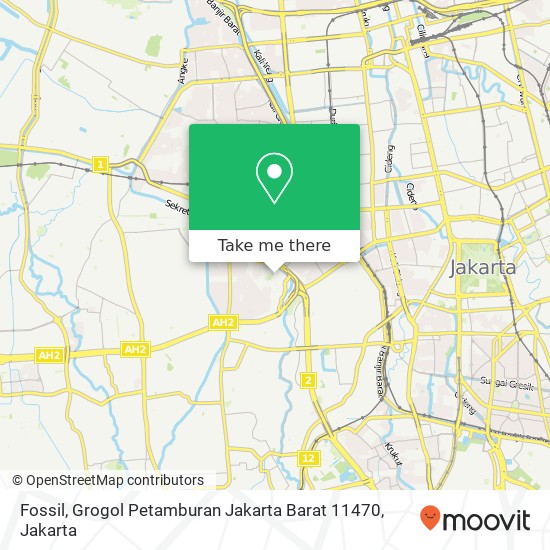 Fossil, Grogol Petamburan Jakarta Barat 11470 map