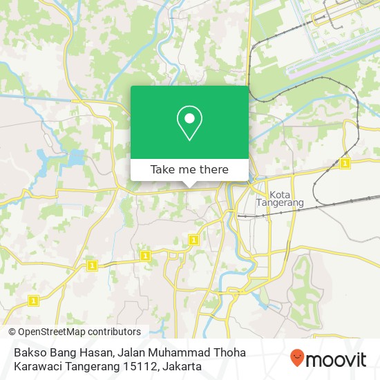 Bakso Bang Hasan, Jalan Muhammad Thoha Karawaci Tangerang 15112 map