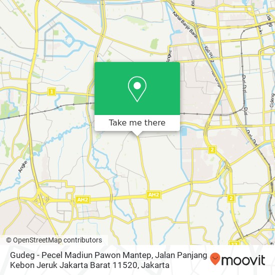 Gudeg - Pecel Madiun Pawon Mantep, Jalan Panjang Kebon Jeruk Jakarta Barat 11520 map