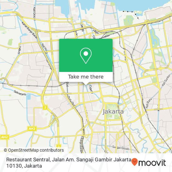 Restaurant Sentral, Jalan Am. Sangaji Gambir Jakarta 10130 map