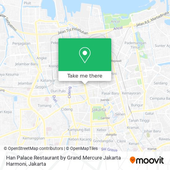 Han Palace Restaurant by Grand Mercure Jakarta Harmoni map