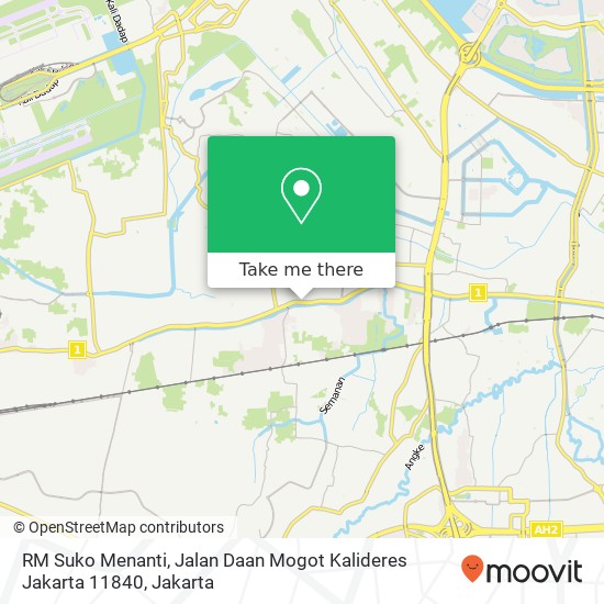 RM Suko Menanti, Jalan Daan Mogot Kalideres Jakarta 11840 map