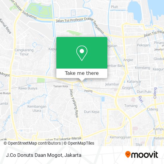 J.Co Donuts Daan Mogot map
