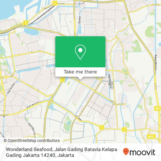 Wonderland Seafood, Jalan Gading Batavia Kelapa Gading Jakarta 14240 map